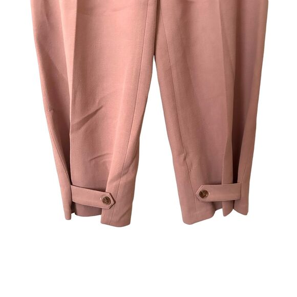 FRANKIE SHOP Elvira Belted Suit Pants Dusty Pink Sz Medium - Picture 6 of 8